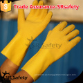 SRSAFTY Guantes industriales de nitrilo amarillo, guantes industriales químicos